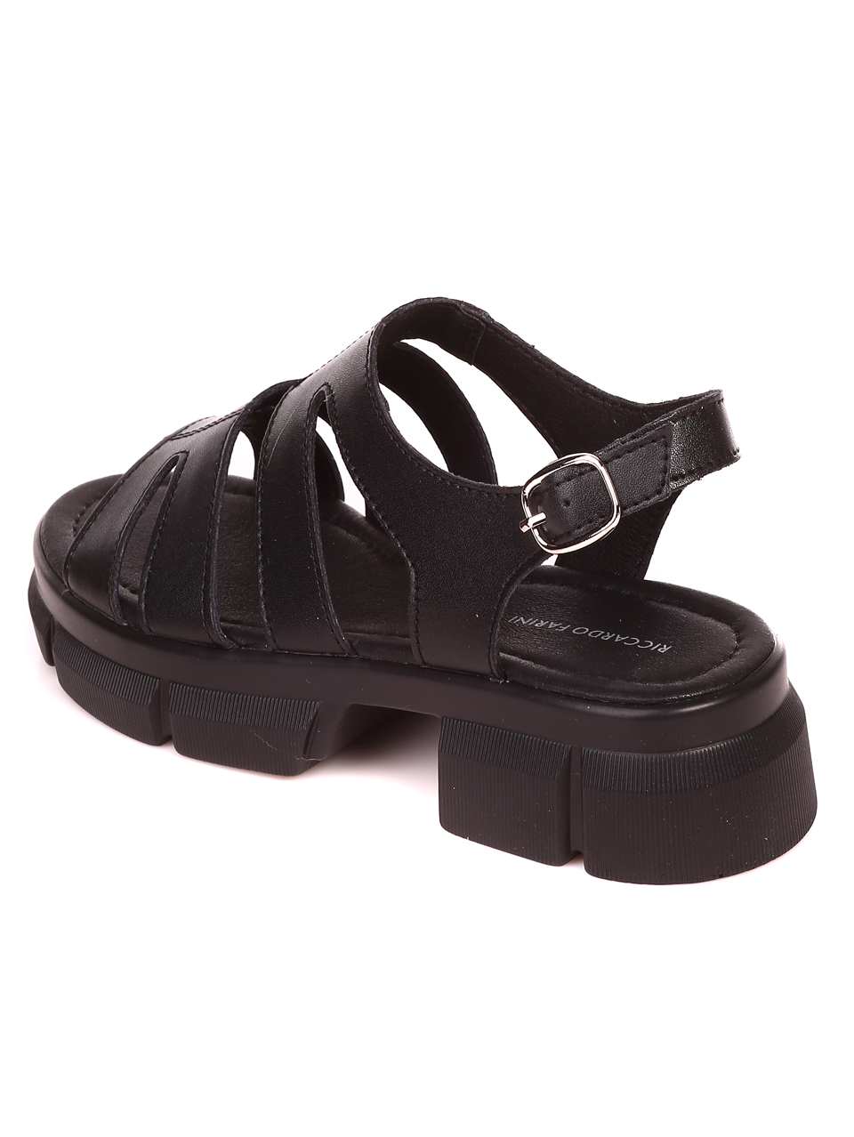 Ежедневни дамски сандали от естествена кожа 4AF-22150 black