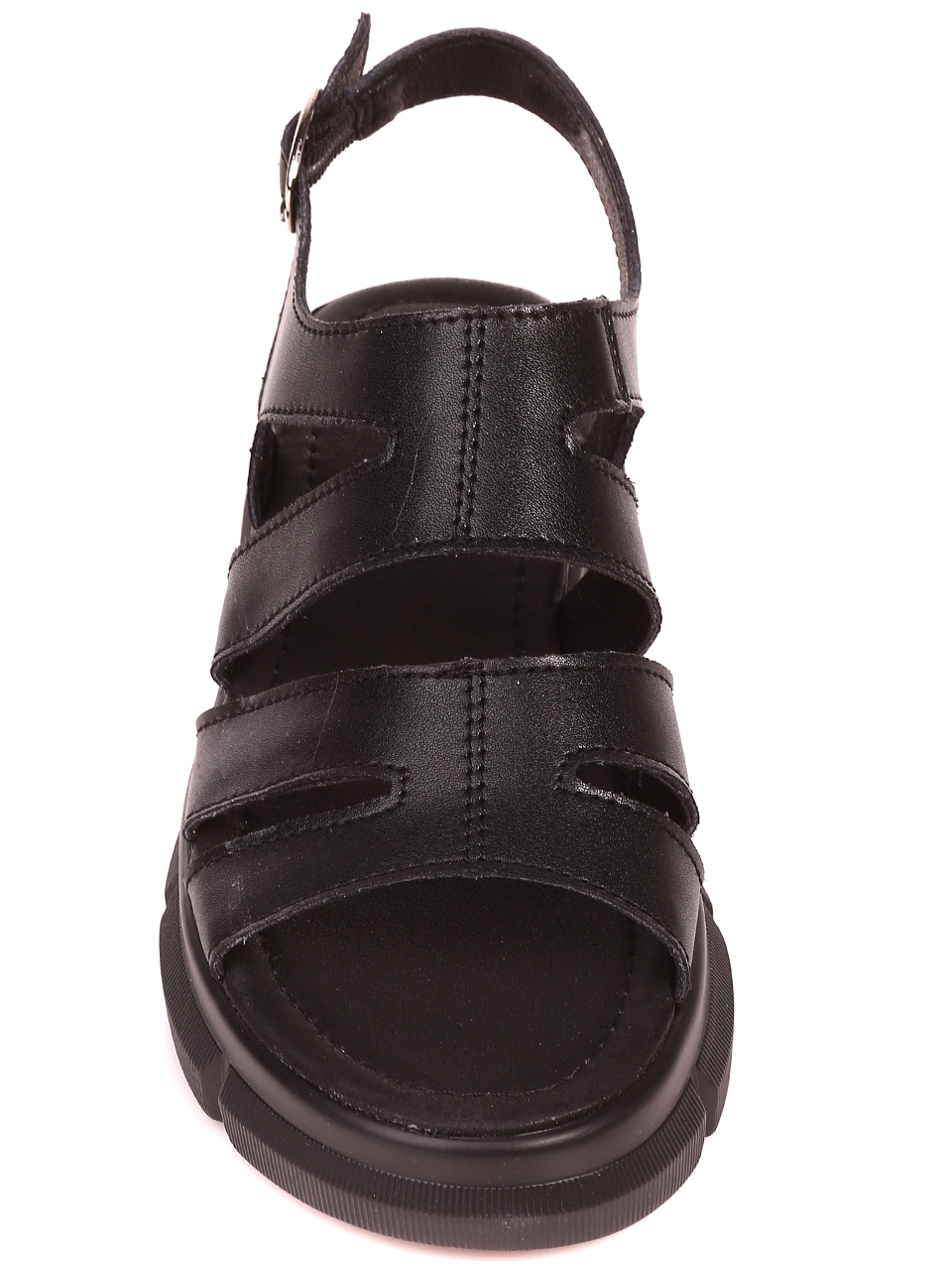 Ежедневни дамски сандали от естествена кожа 4AF-22150 black