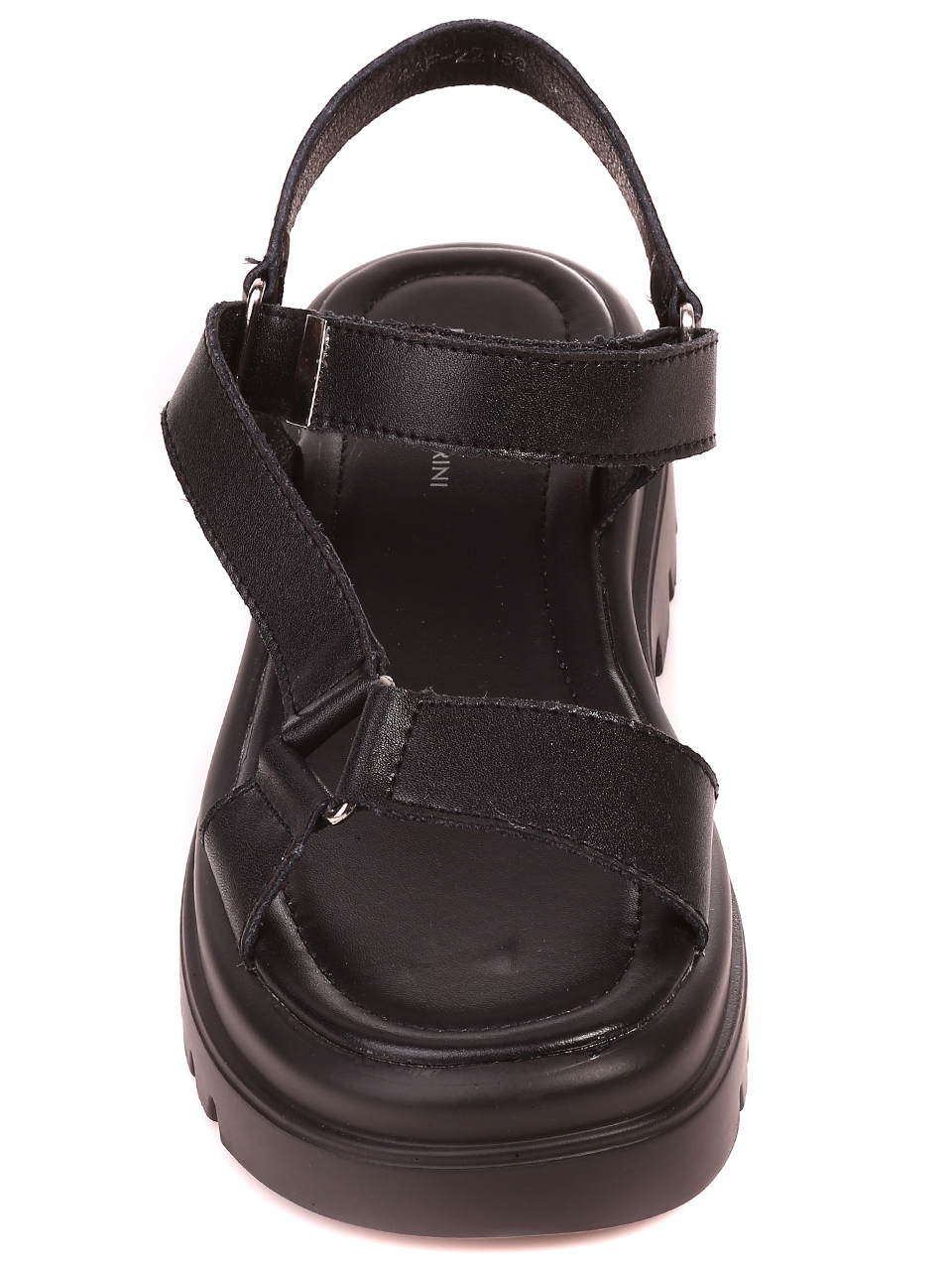 Ежедневни дамски сандали на платформа от естествена кожа 4AF-22153 black