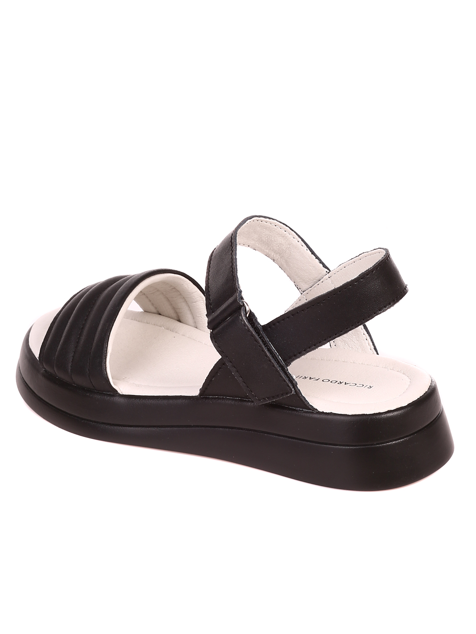 Ежедневни дамски сандали от естествена кожа 4AF-22154 black