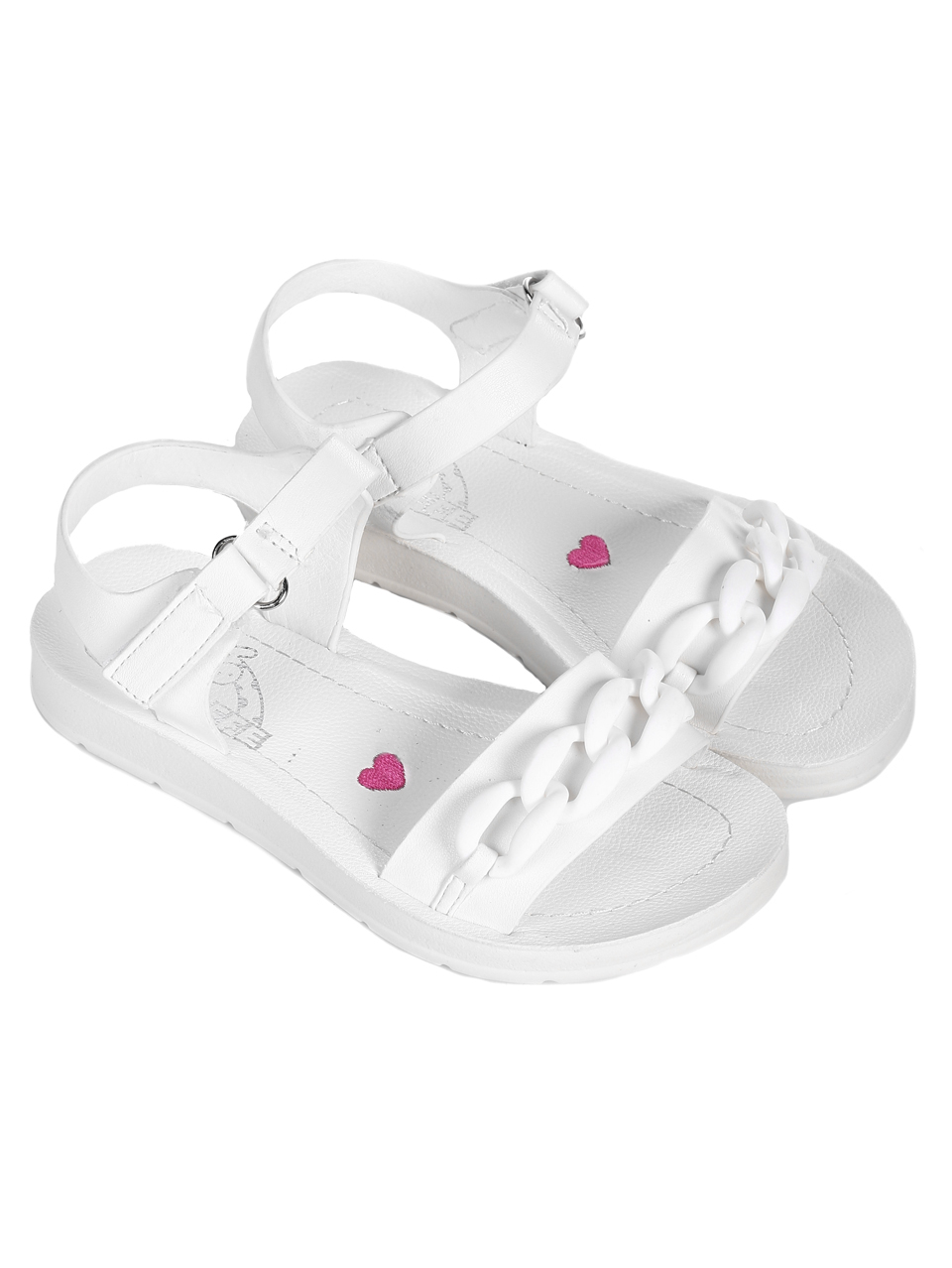 Ежедневни детски сандали в бяло 17F-22207 white