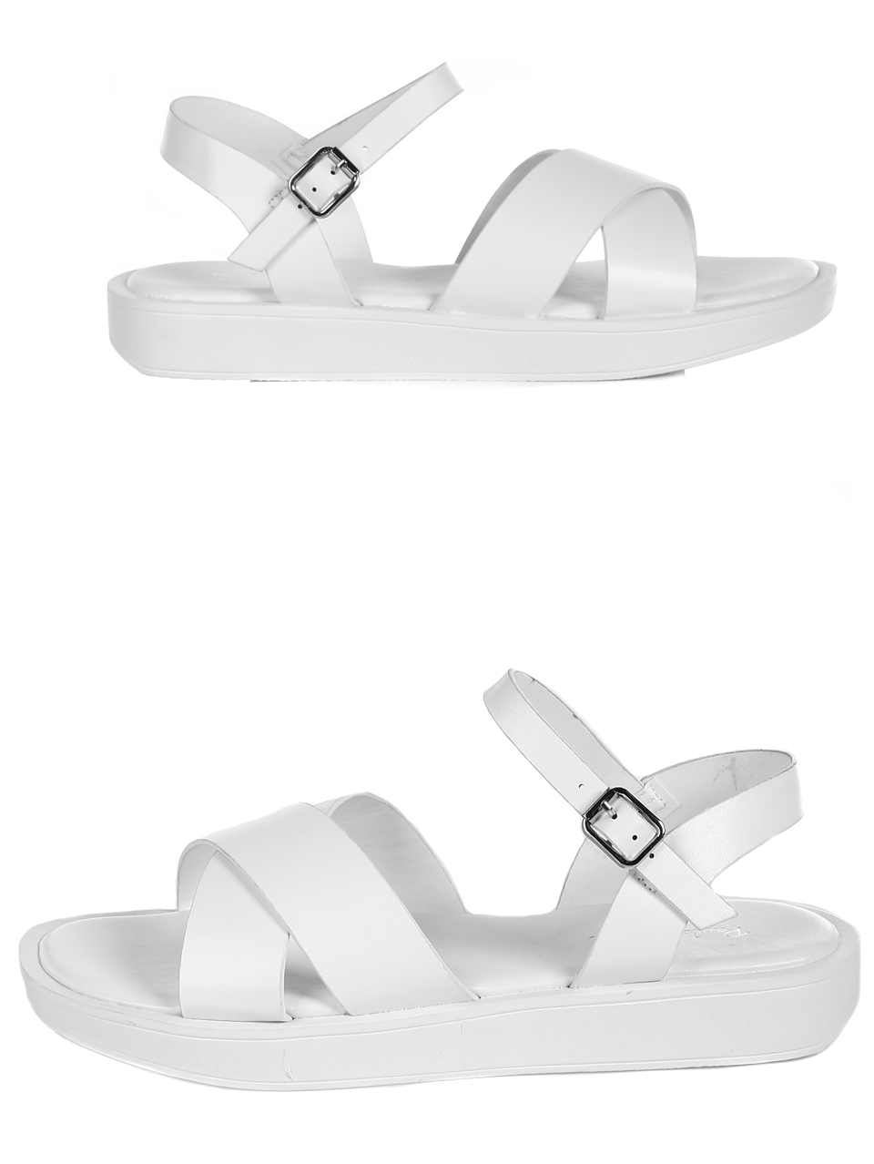 Ежедневни дамски сандали в бяло 4C-22159 white