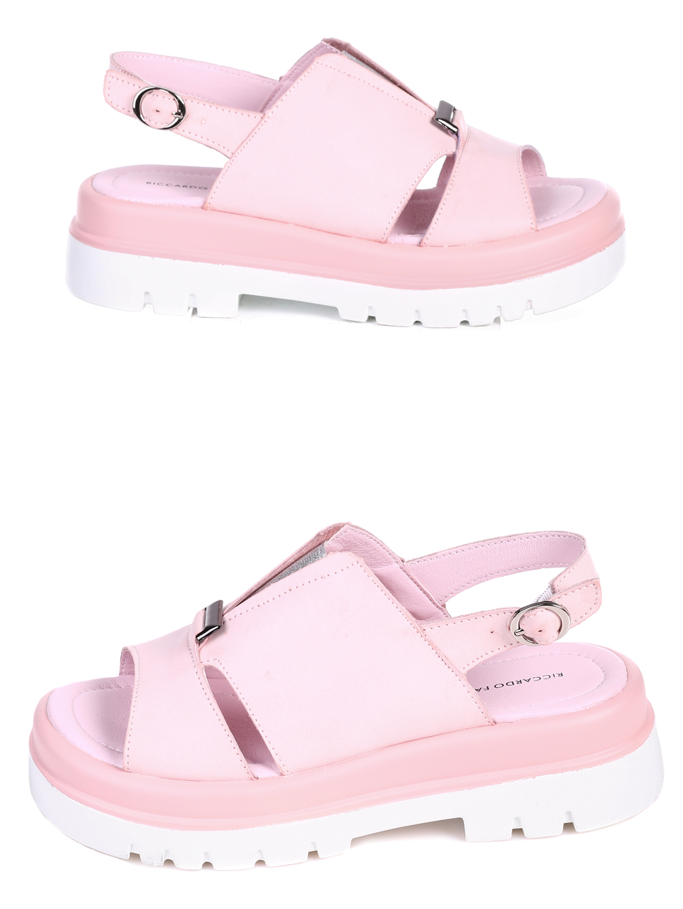 Ежедневни дамски сандали от естествена кожа 4AF-22151 pink