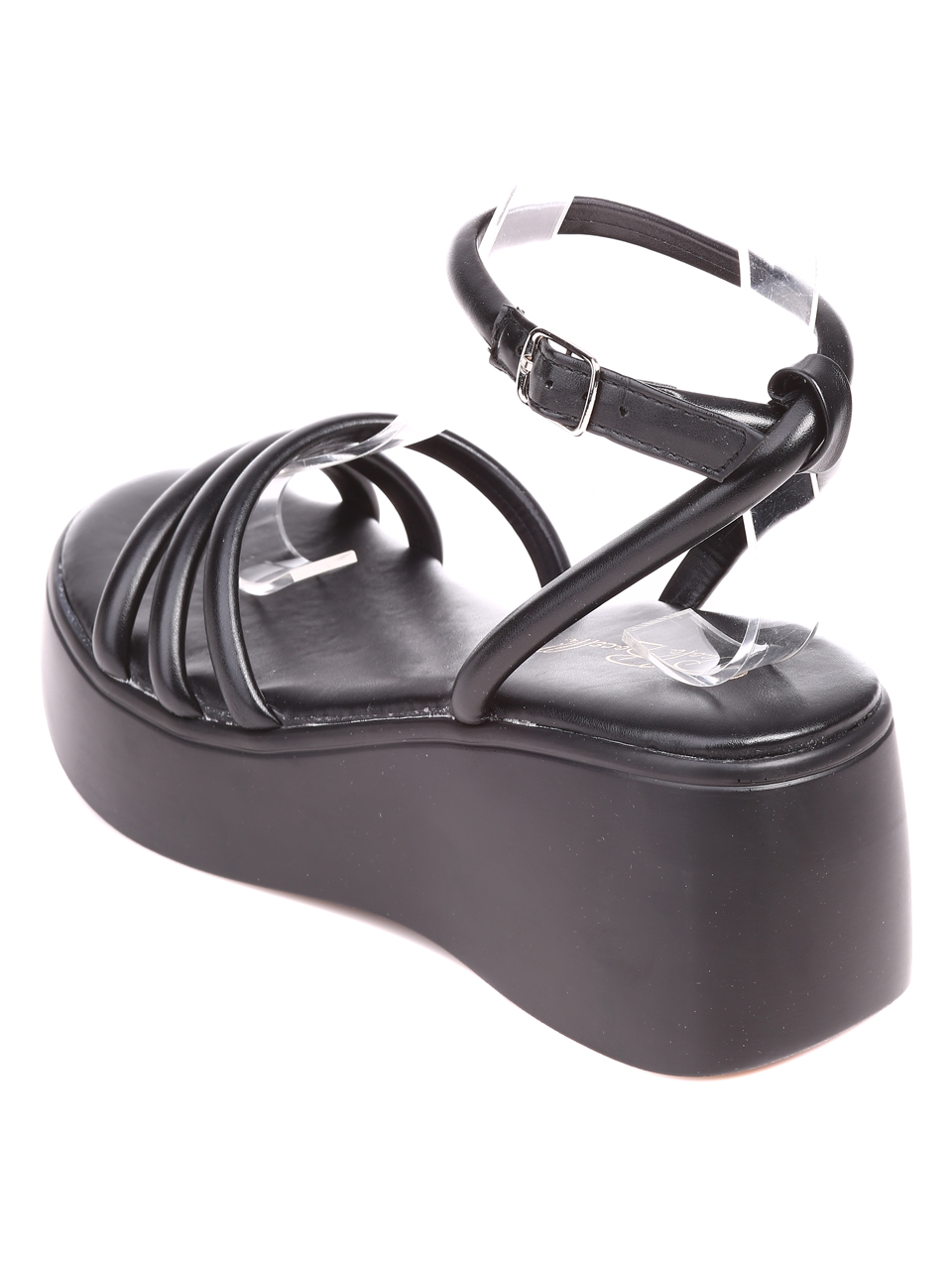 Ежедневни дамски сандали на платформа 4A-22266 black