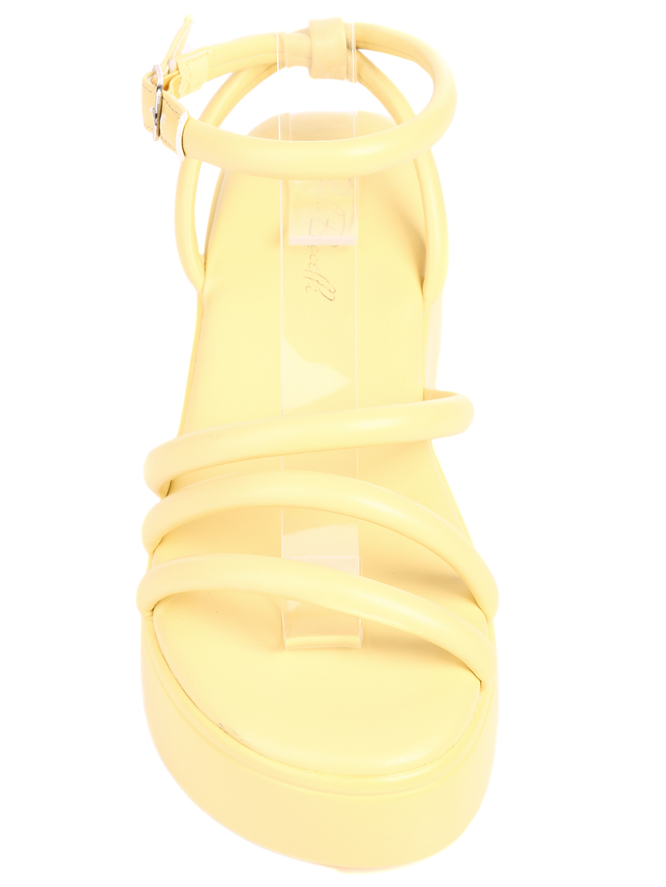 Ежедневни дамски сандали на платформа 4A-22266 yellow