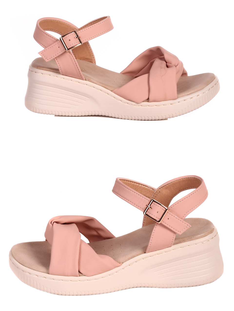 Ежедневни дамски сандали на платформа 4H-22246 pink