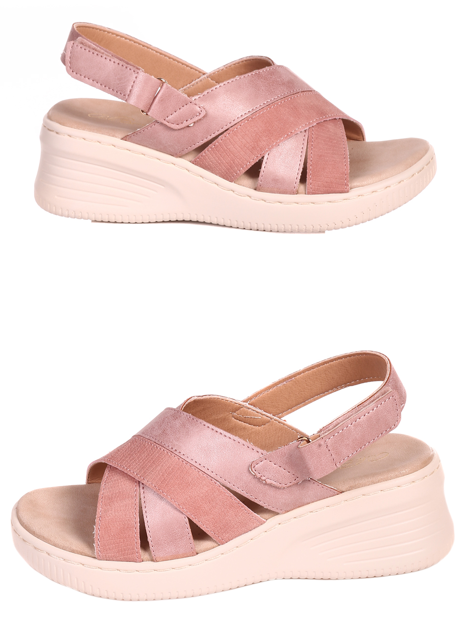 Ежедневни дамски комфортни сандали на платформа 4H-22247 pink