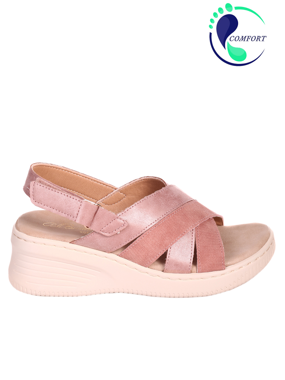 Ежедневни дамски комфортни сандали на платформа 4H-22247 pink