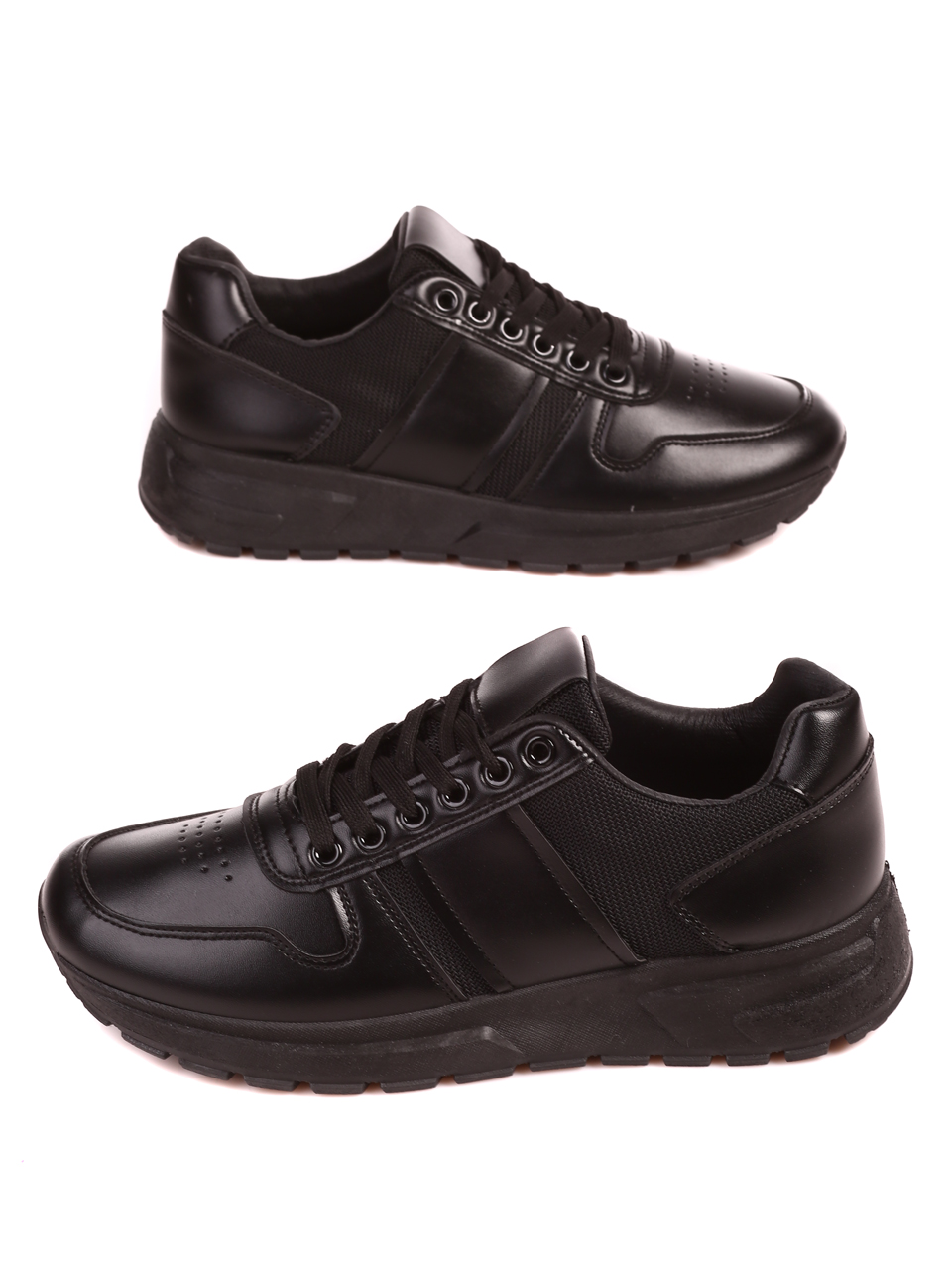 Ежедневни мъжки обувки в черно 7U-22596 all black