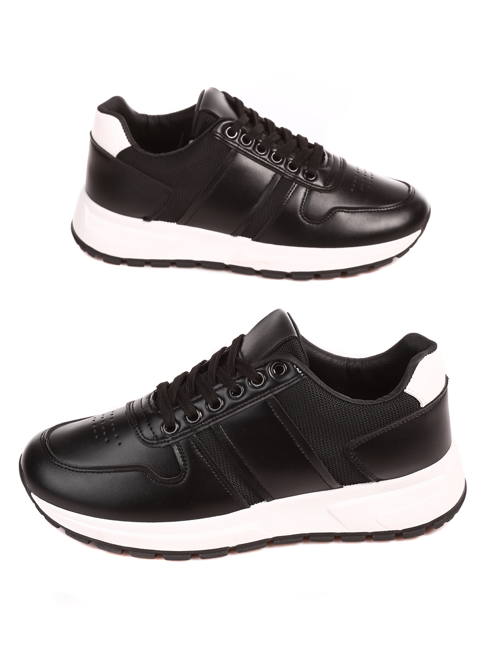 Ежедневни мъжки обувки в черно и бяло 7U-22596 black/white