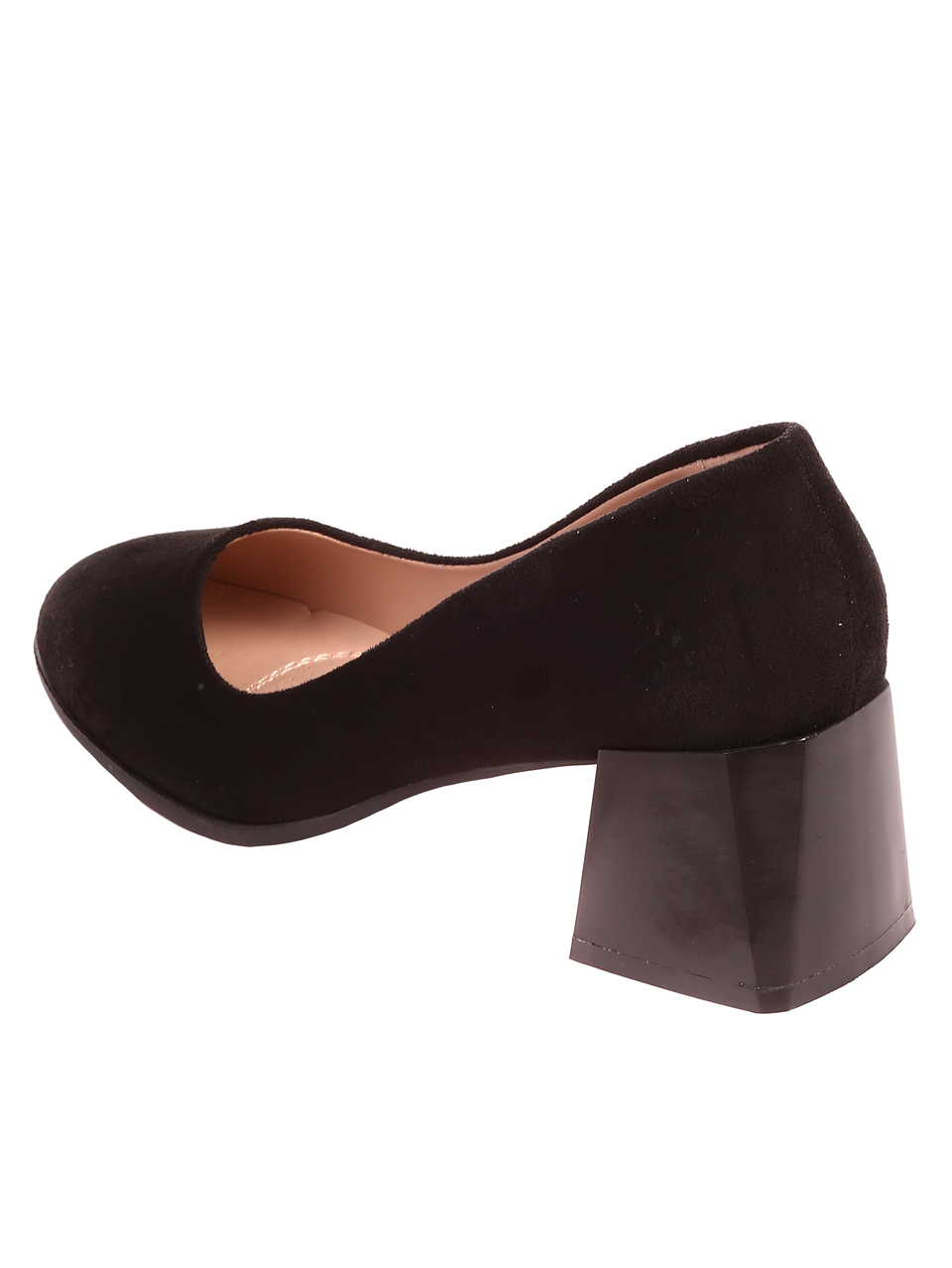Елегантни дамски обувки на ток в черно 3R-22679 black