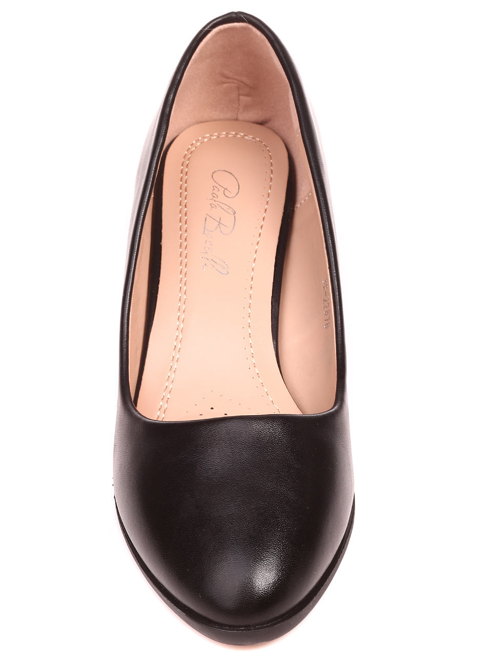 Елегантни дамски обувки на ток в черно 3R-22680 black