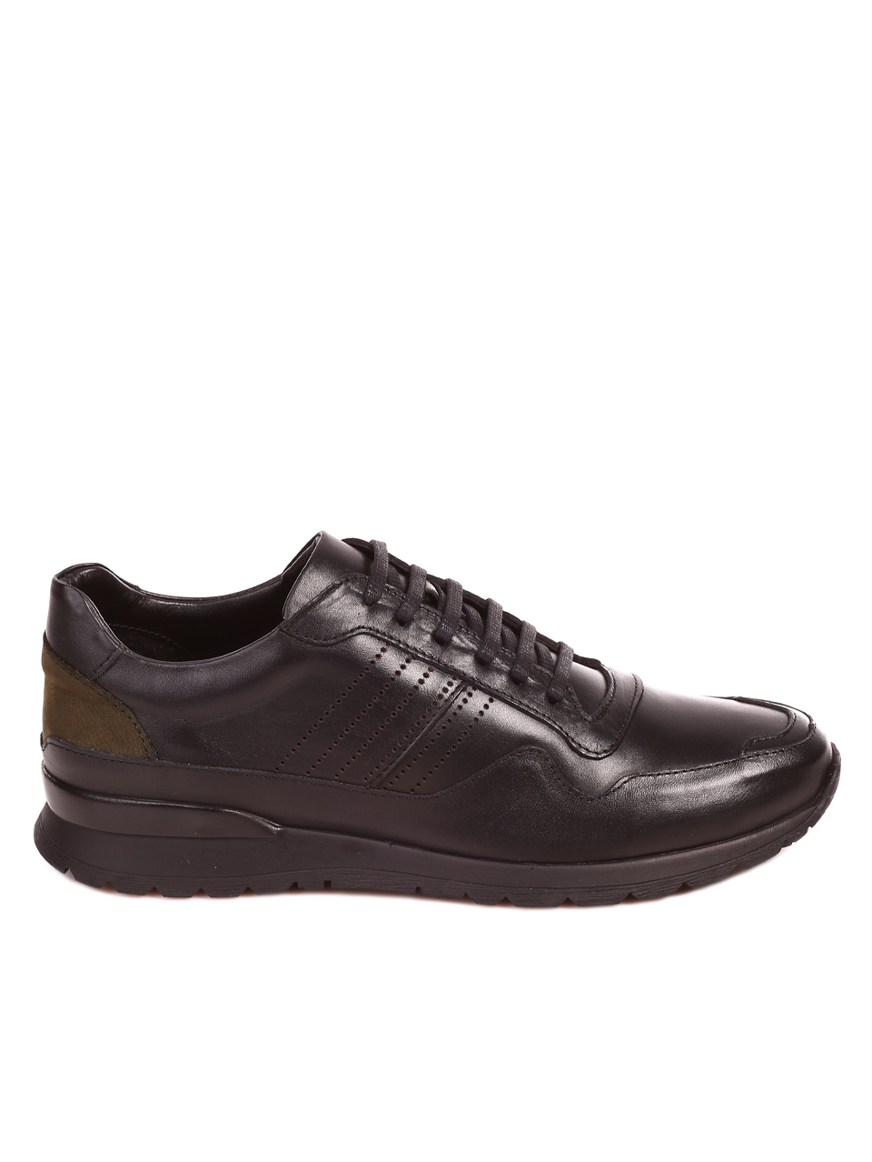 Ежедневни мъжки обувки от естествена кожа 7AT-22758 black