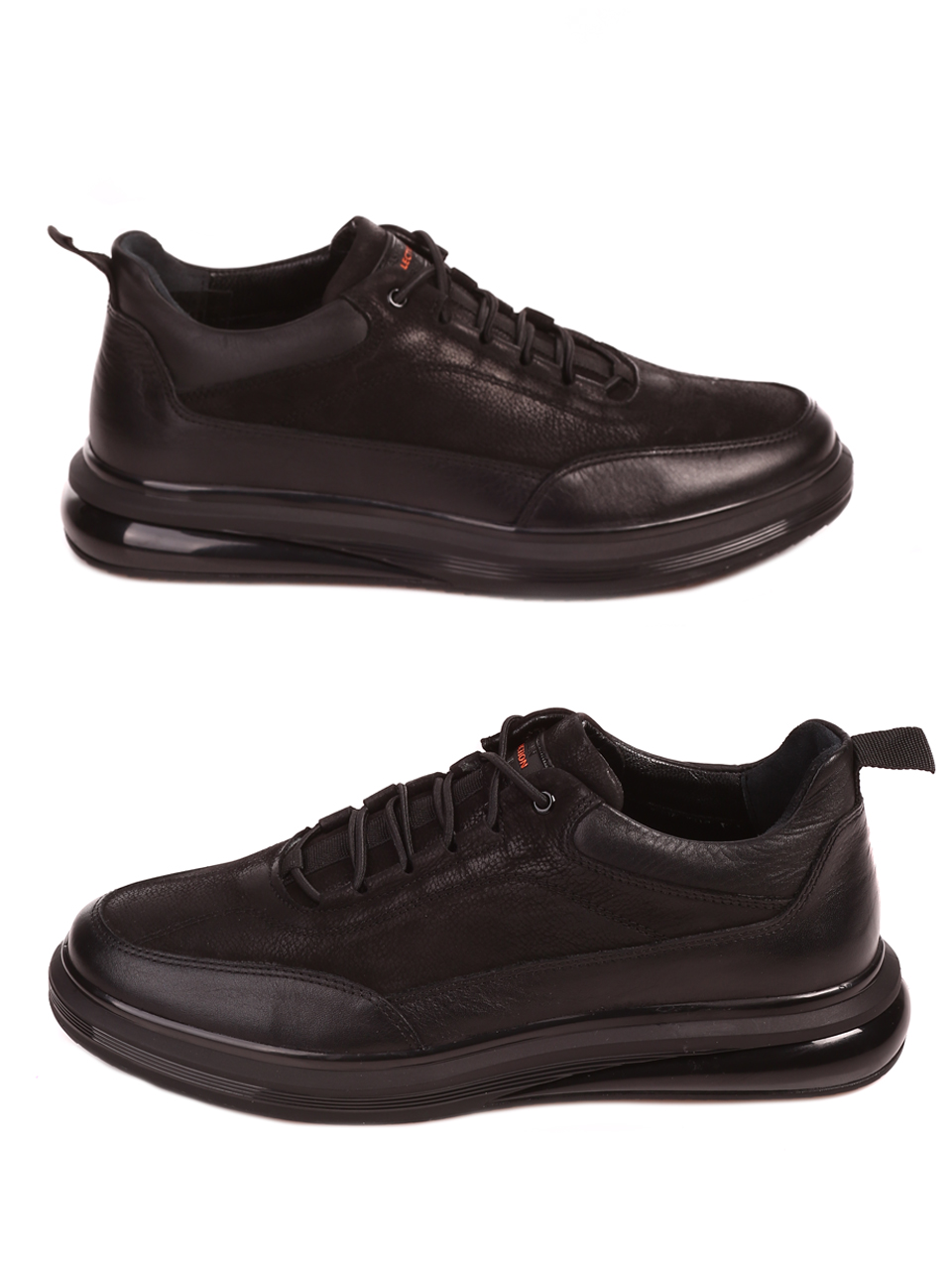 Ежедневни мъжки обувки от естествена кожа 7AT-22691 black