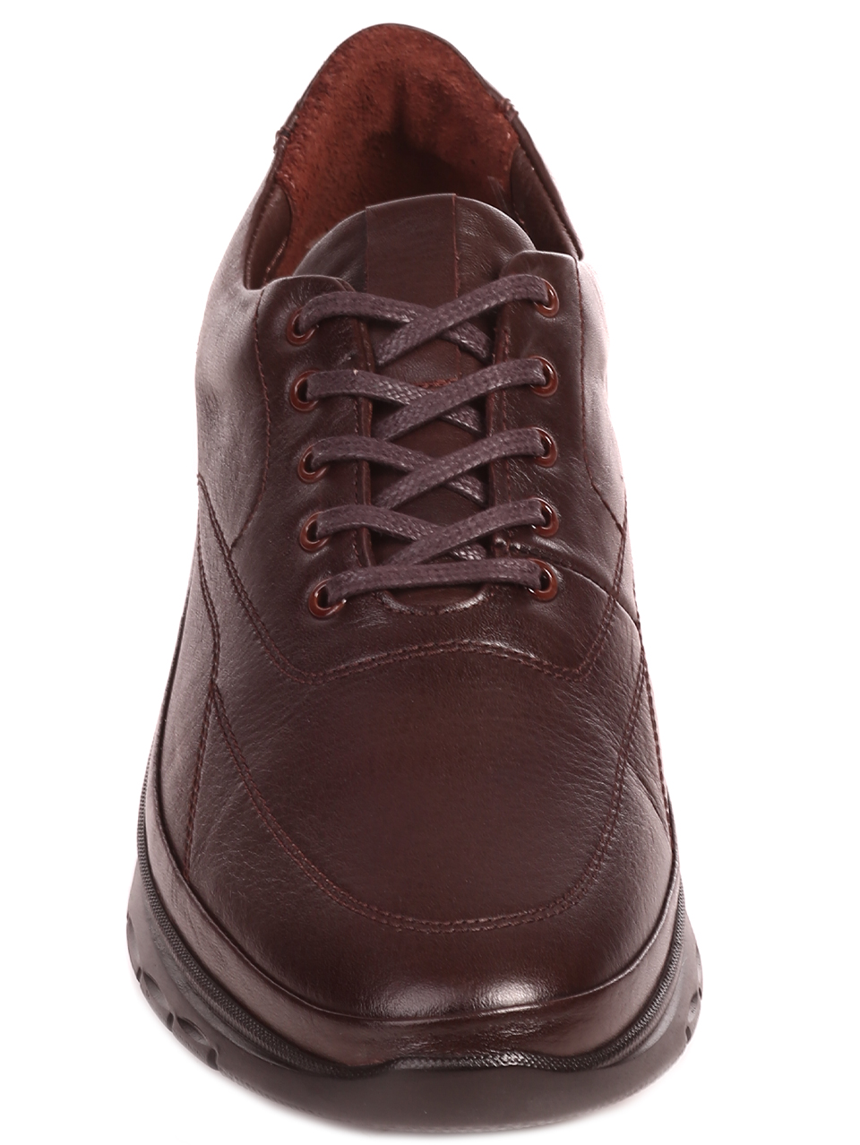 Ежедневни мъжки обувки от естествена кожа 7AT-22693 coffee