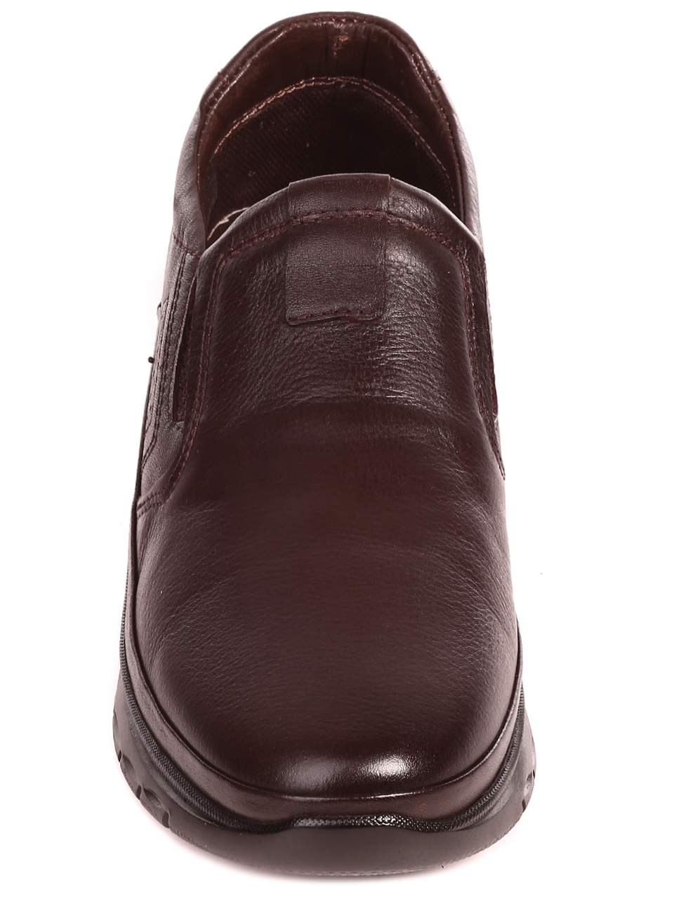 Елегантни мъжки обувки от естествена кожа 7AT-22699 coffee
