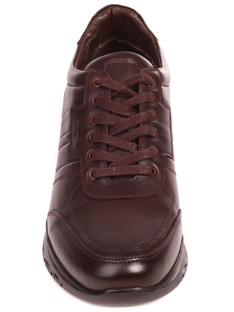 Ежедневни мъжки обувки от естествена кожа 7AT-22703 coffee