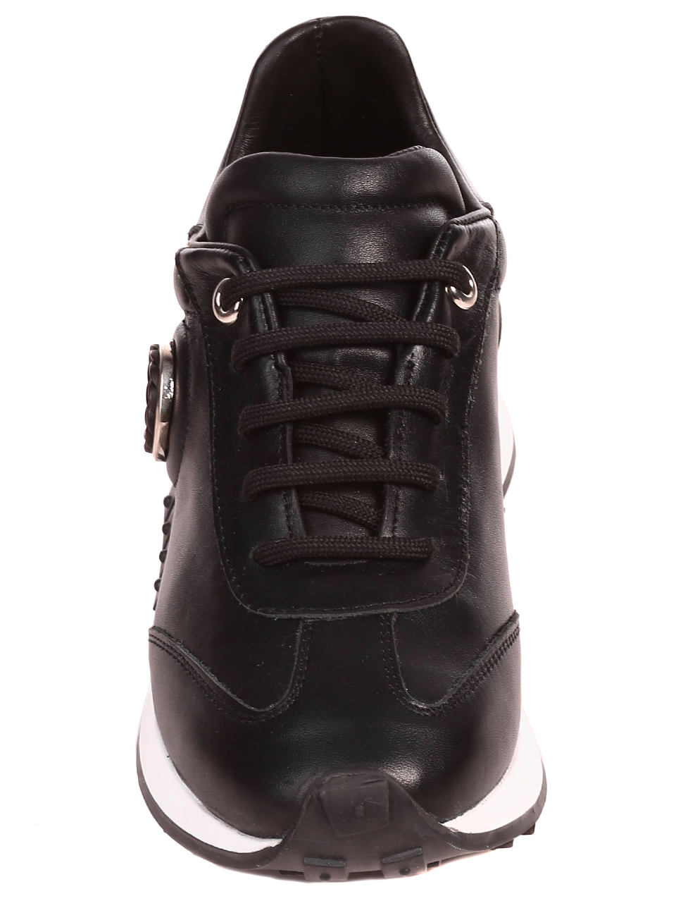 Ежедневни дамски обувки от естествена кожа в черно 3AT-22730 black