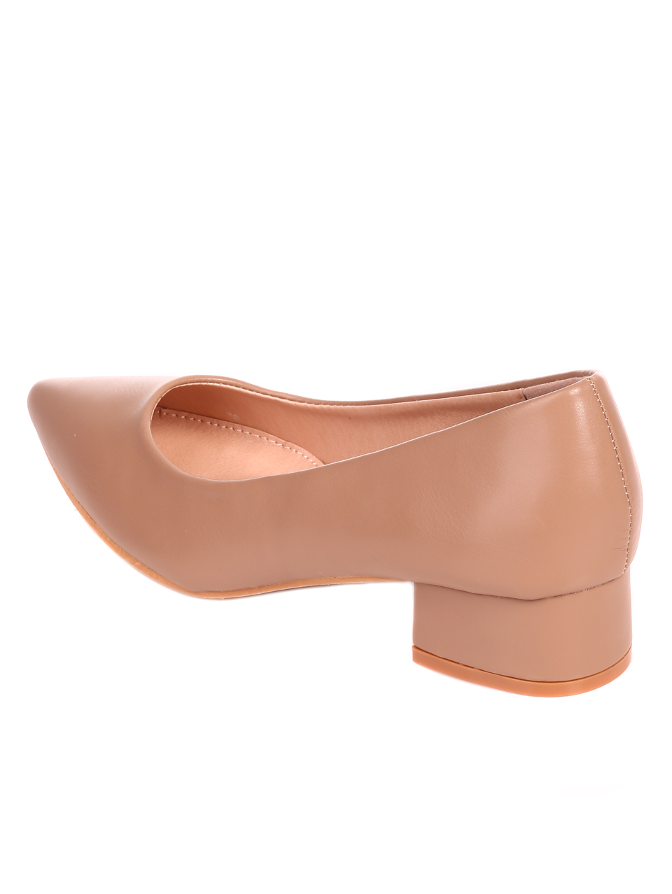 Елегантни дамски обувки на ток в бежово 3M-22574 beige