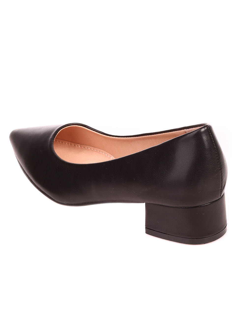Елегантни дамски обувки на ток в черно 3M-22574 black
