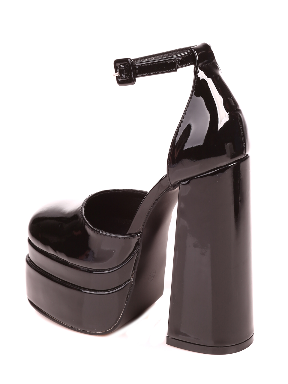 Елегантни дамски обувки на висок ток в черно 3M-22584 black