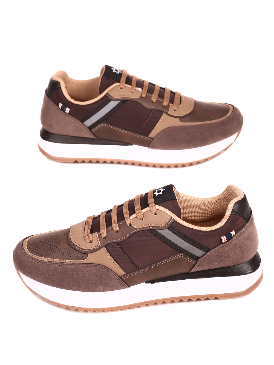 Ежедневни мъжки обувки в кафяво 7U-22595 brown