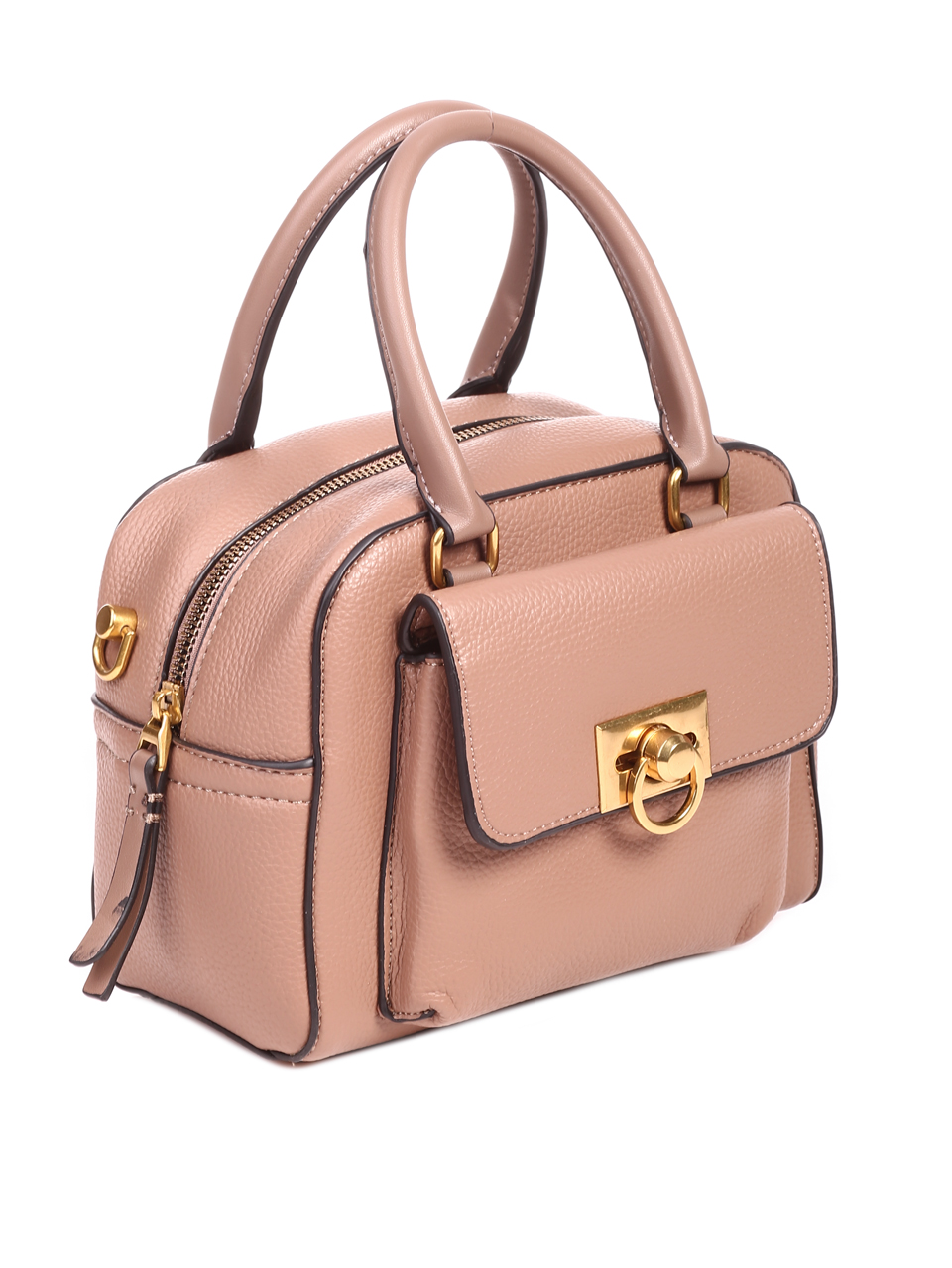 Официална дамска чанта в розово  9Q-22682 taupe