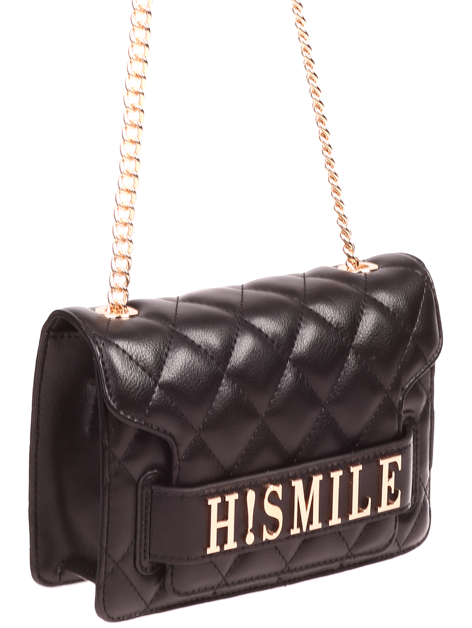 Елегантна дамска чанта в черно от естествена кожа HS-JT20609 black