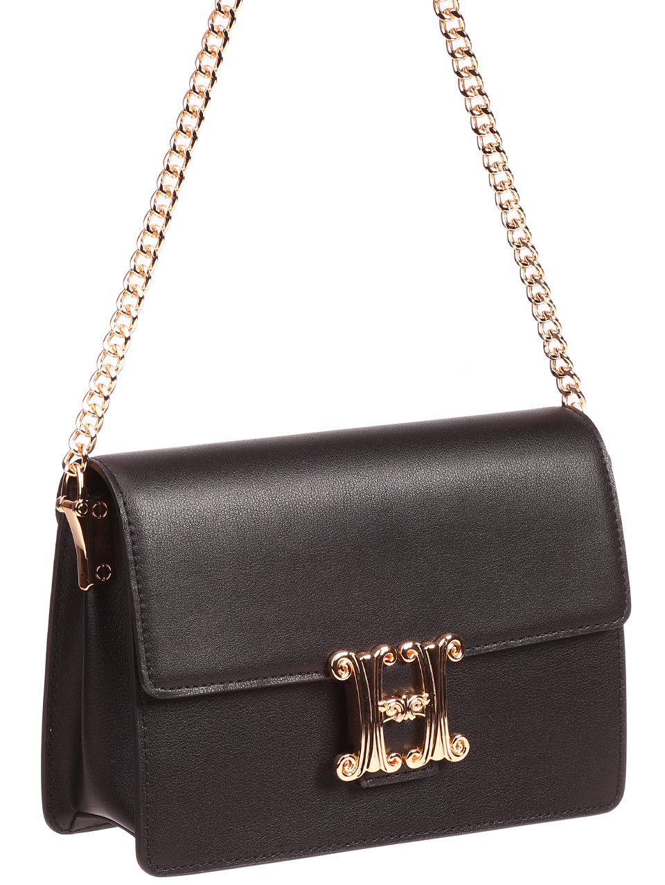 Елегантна дамска чанта в черно от естествена кожа HS-JT20870 black