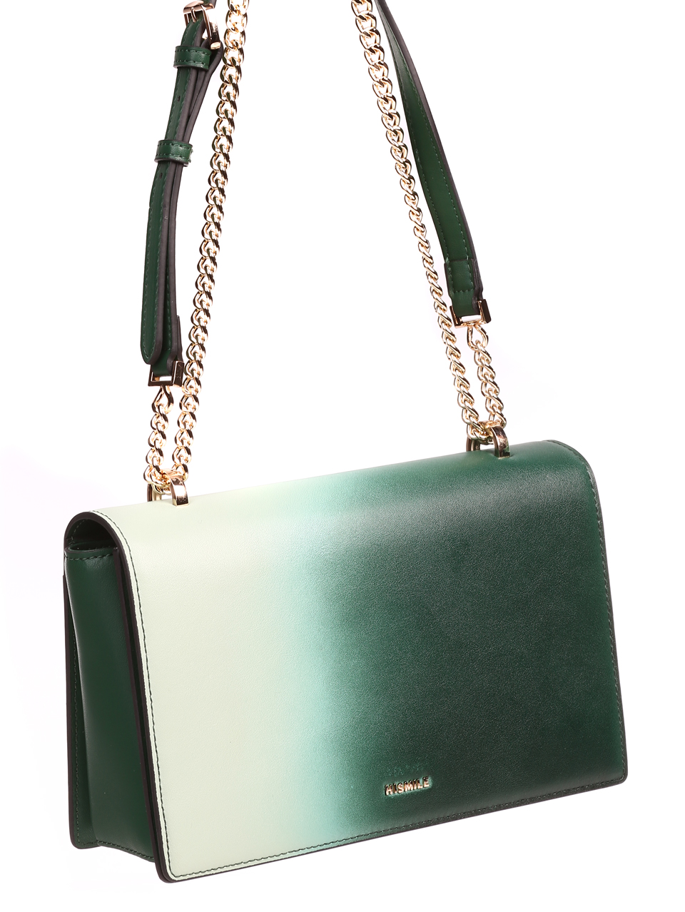 Елегантна дамска чанта в зелено от естествена кожа JT20972-1 green
