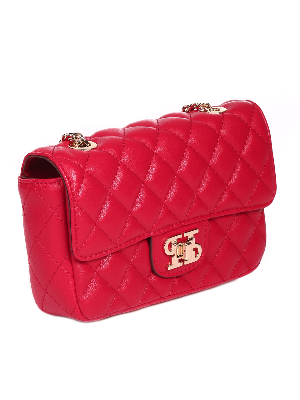 Елегантна дамска чанта в червено от естествена кожа JT21048 red
