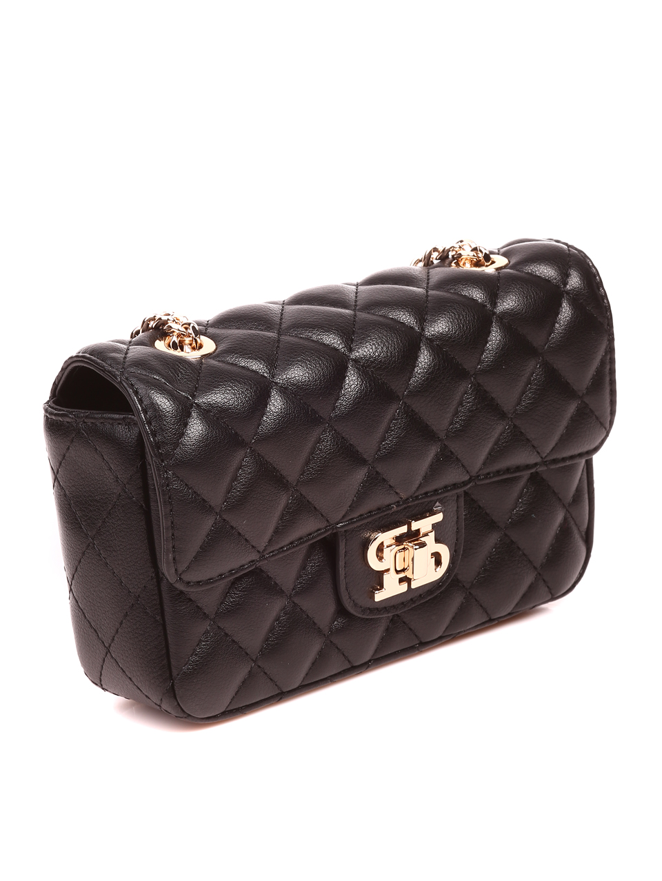 Елегантна дамска чанта в черно от естествена кожа JT21048 black