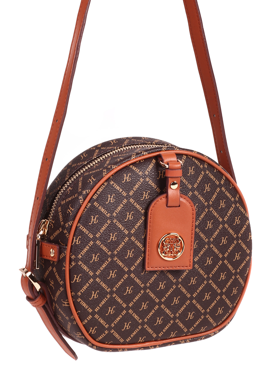 Ежедневна дамска чанта от естествена кожа в кафяво P20533 brown/camel