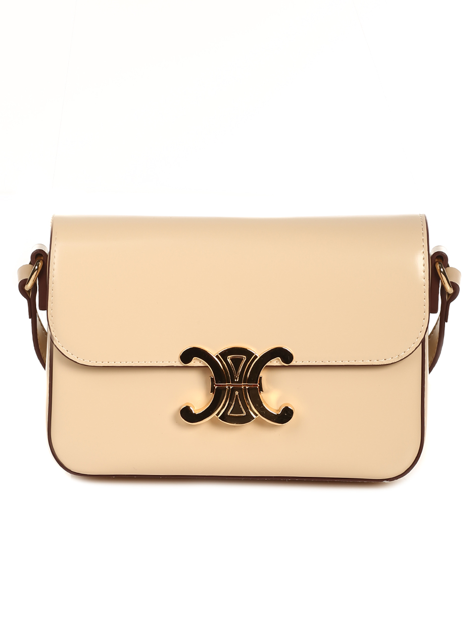 Ежедневна дамска чанта от естествена кожа в бежово JT20807 beige