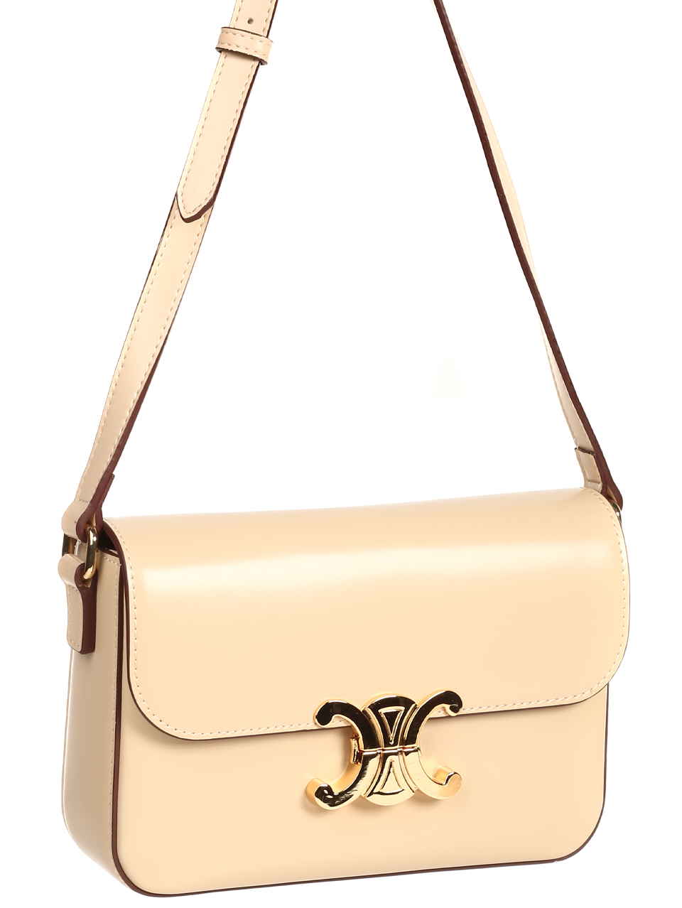 Ежедневна дамска чанта от естествена кожа в бежово JT20807 beige