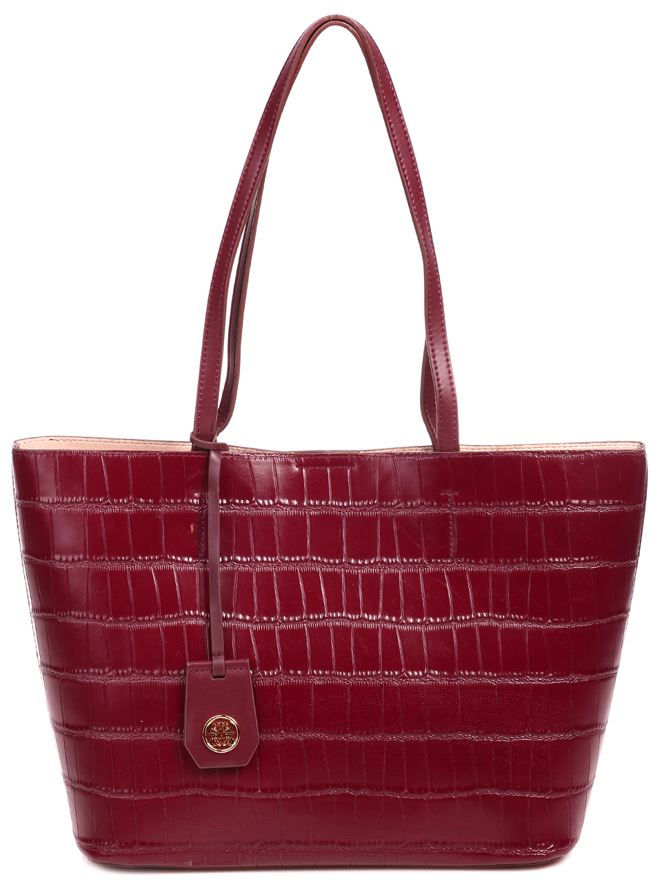 Ежедневна голяма дамска чанта от естествена кожа JT20812 burgundy