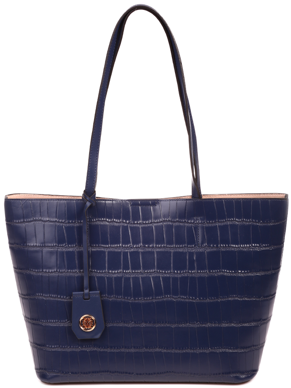 Ежедневна голяма дамска чанта от естествена кожа JT20812 blue