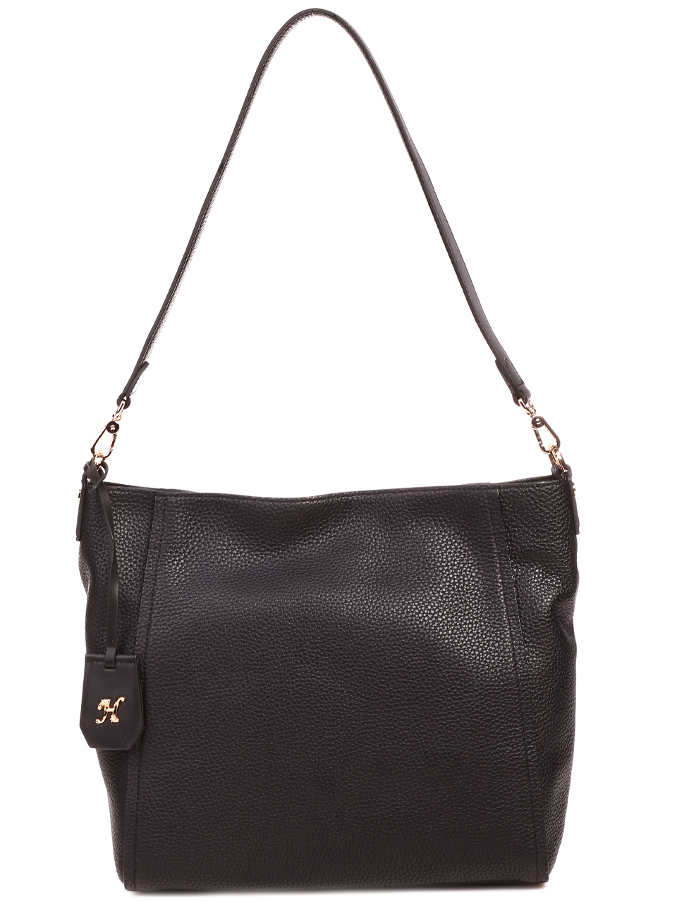 Ежедневна голяма дамска чанта от естествена кожа JT20871 black