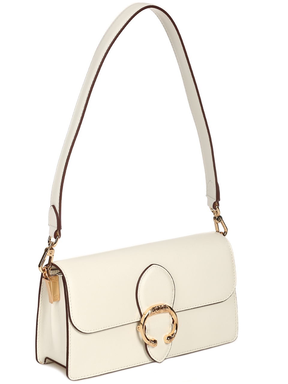 Елегантна дамска чанта в бяло от естествена кожа P20421 white