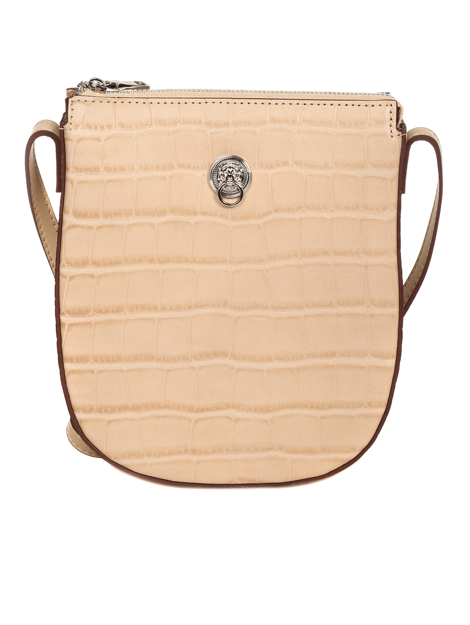 Ежедневна дамска чанта-тип портмоне от естествена кожа P20628 beige