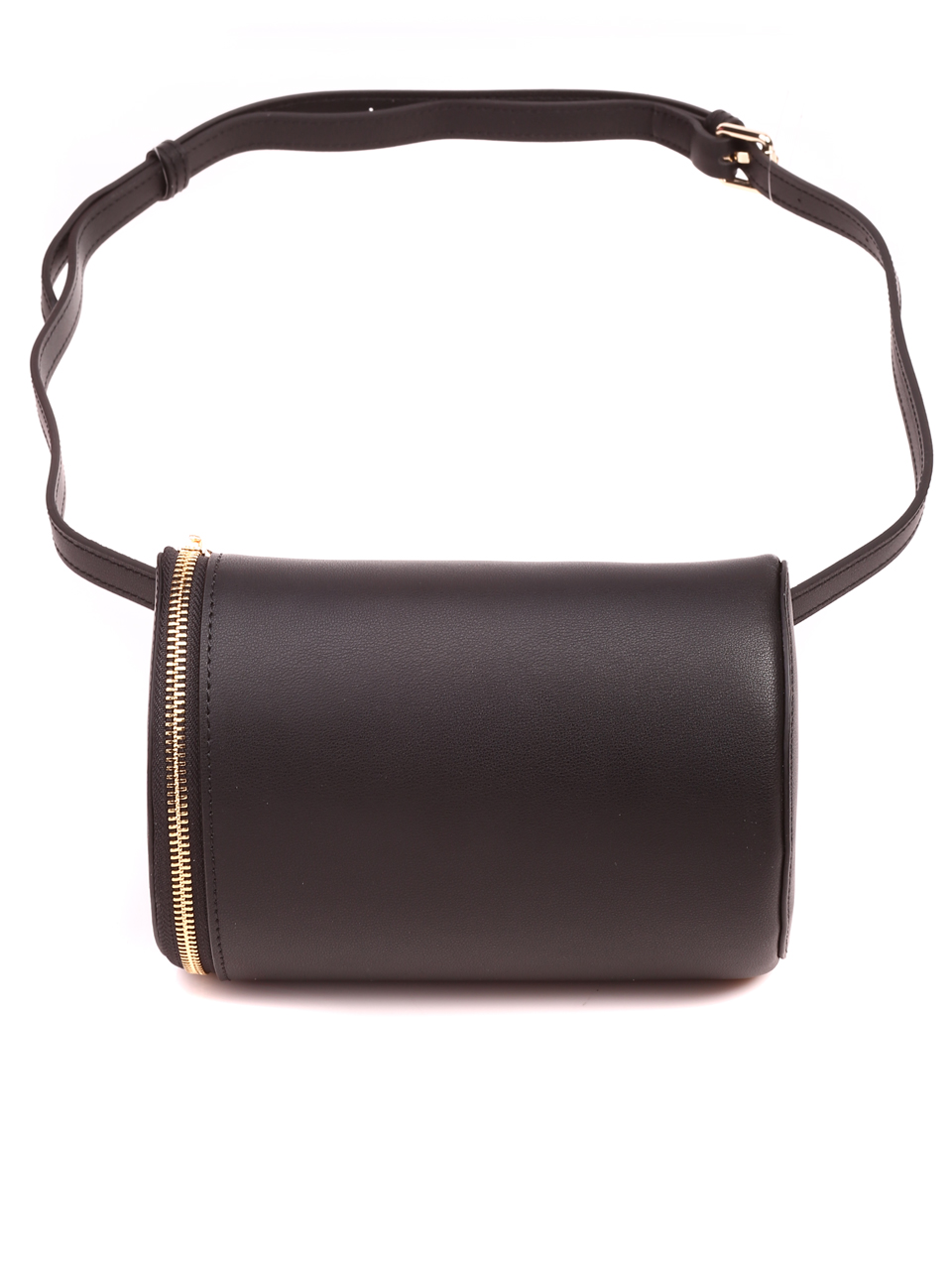 Елегантна дамска чанта  за кръст от естествена кожа P19833 black