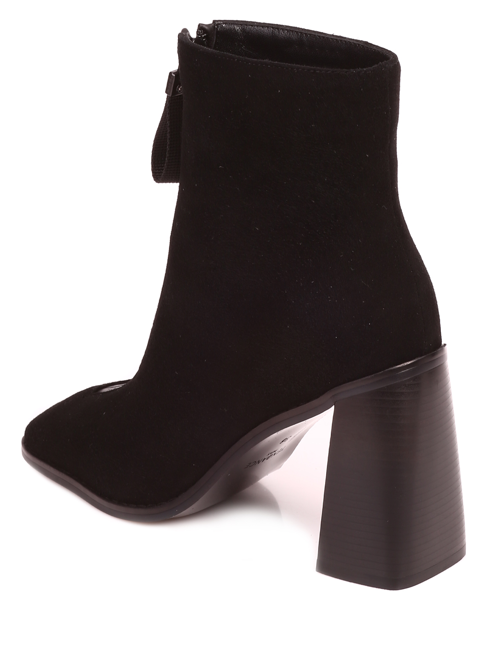 Елегантни дамски боти от велур в черно. H1293-1 black