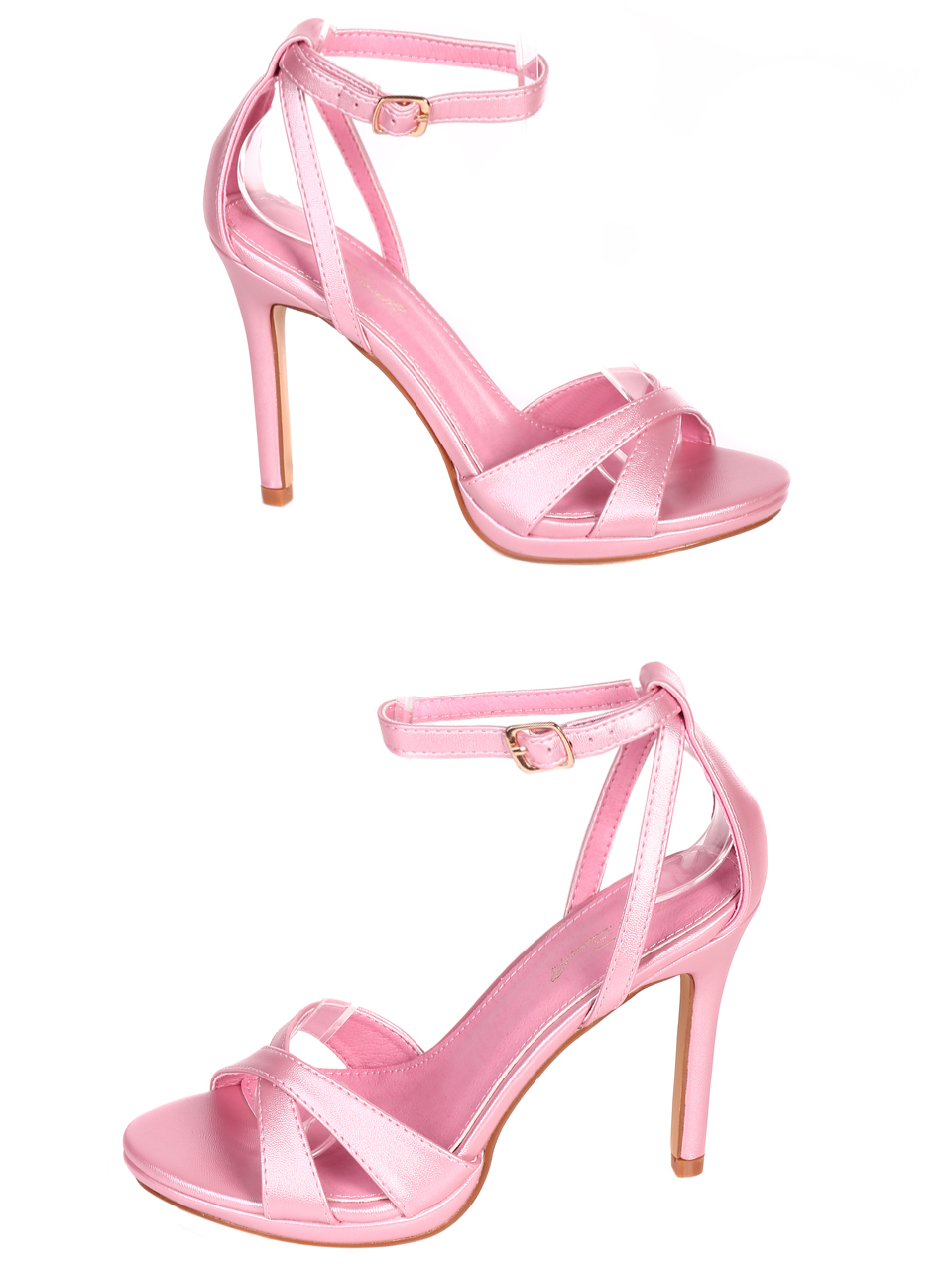 Елегантни дамски сандали на висок ток 4M-23008 pink