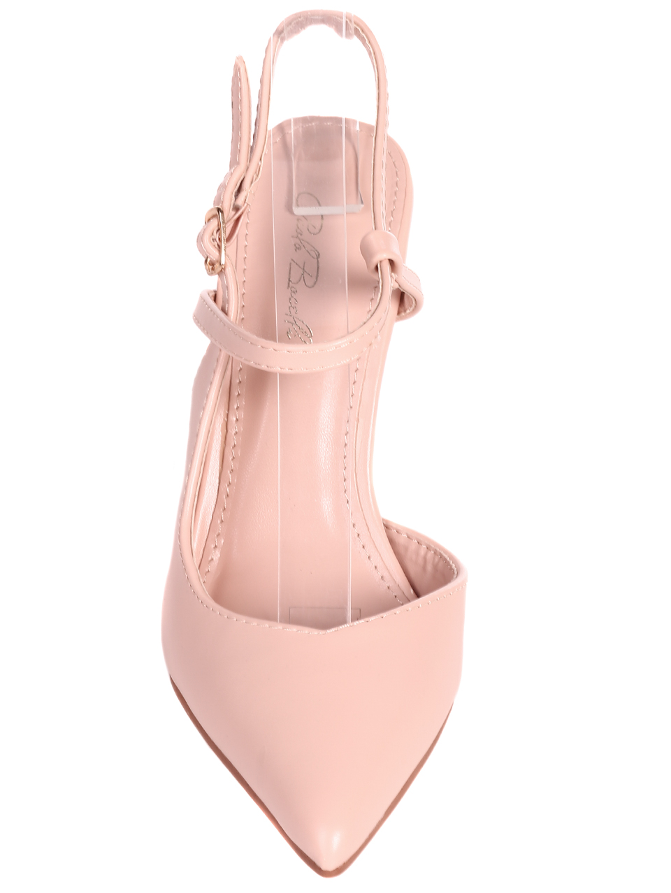Елегантни дамски обувки на ток в бежово 3M-23029 beige