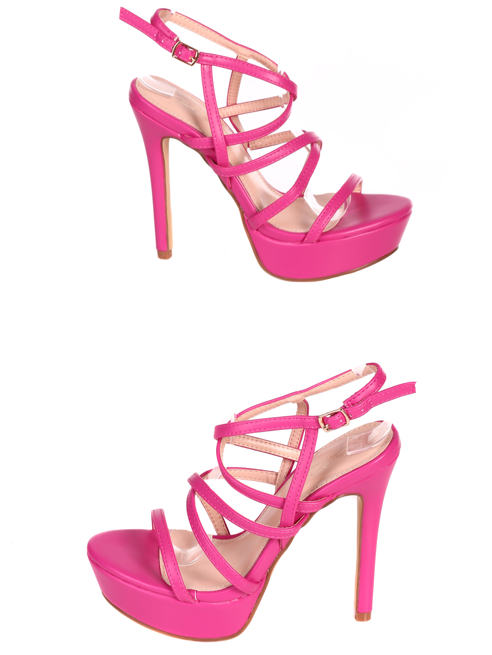 Елегантни дамски сандали на висок ток 4M-23040 pink