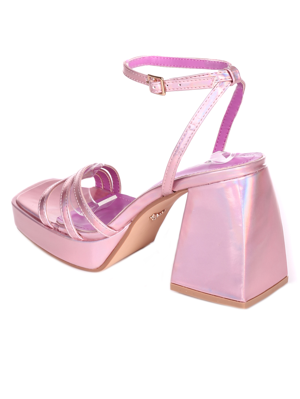 Елегантни дамски сандали на висок ток 4M-23009 pink