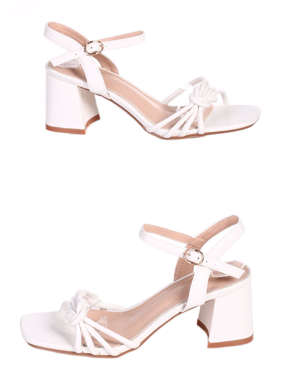 Ежедневни дамски сандали в бяло 4M-23015 white