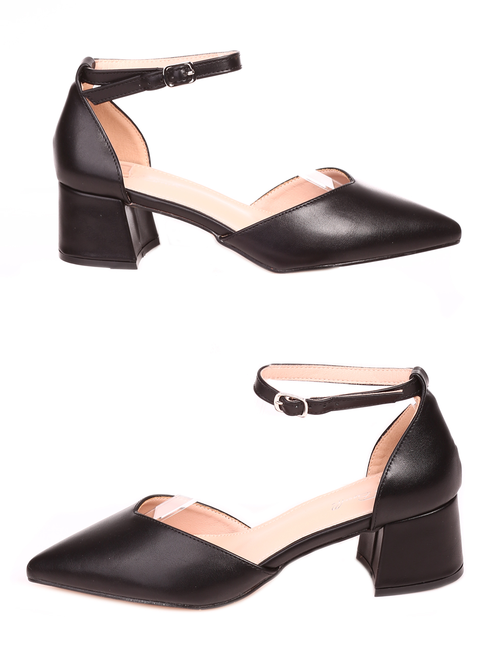 Елегантни дамски обувки на ток 3M-23020 black