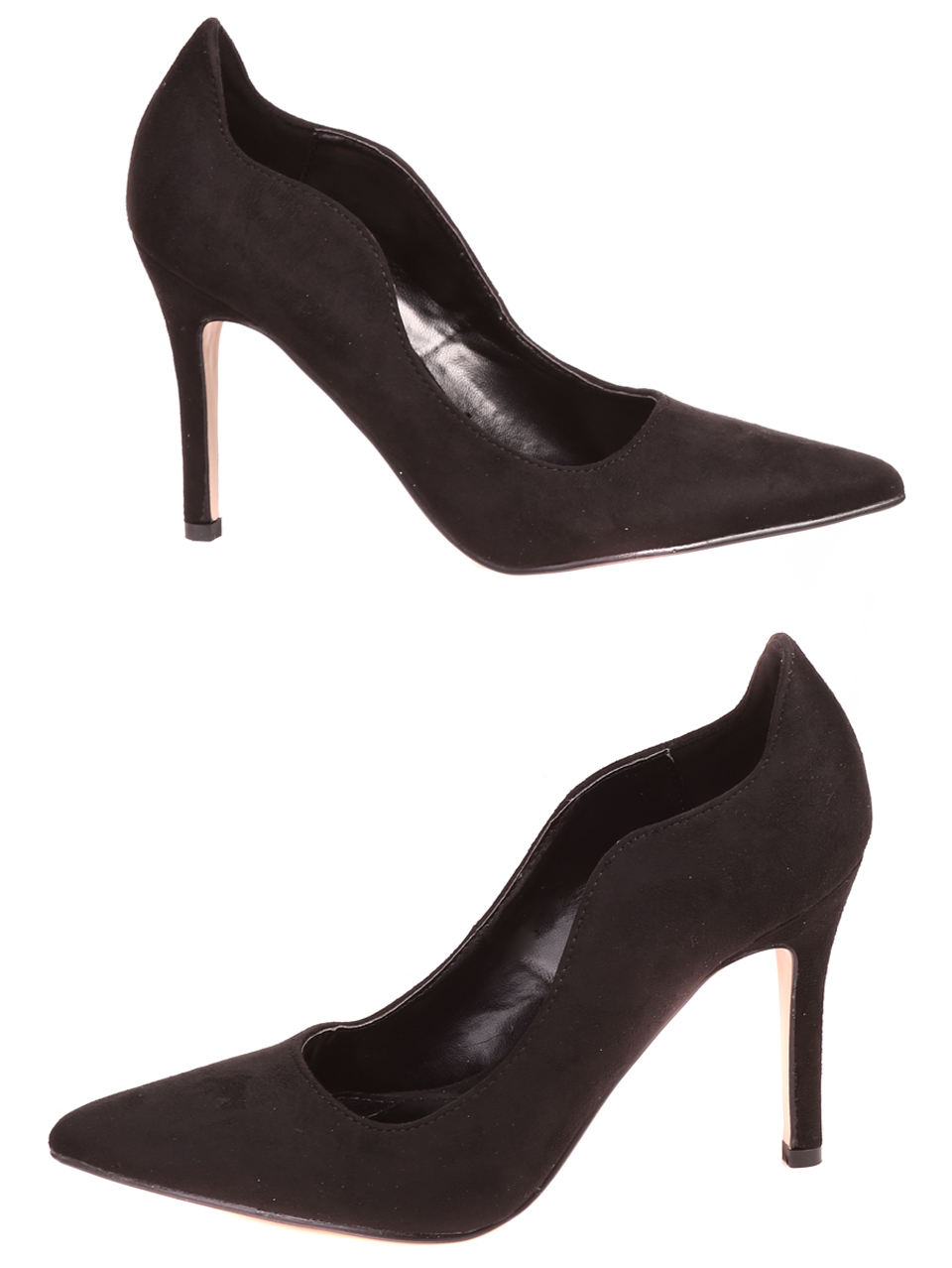 Елегантни дамски обувки на висок ток 3M-23025 black su