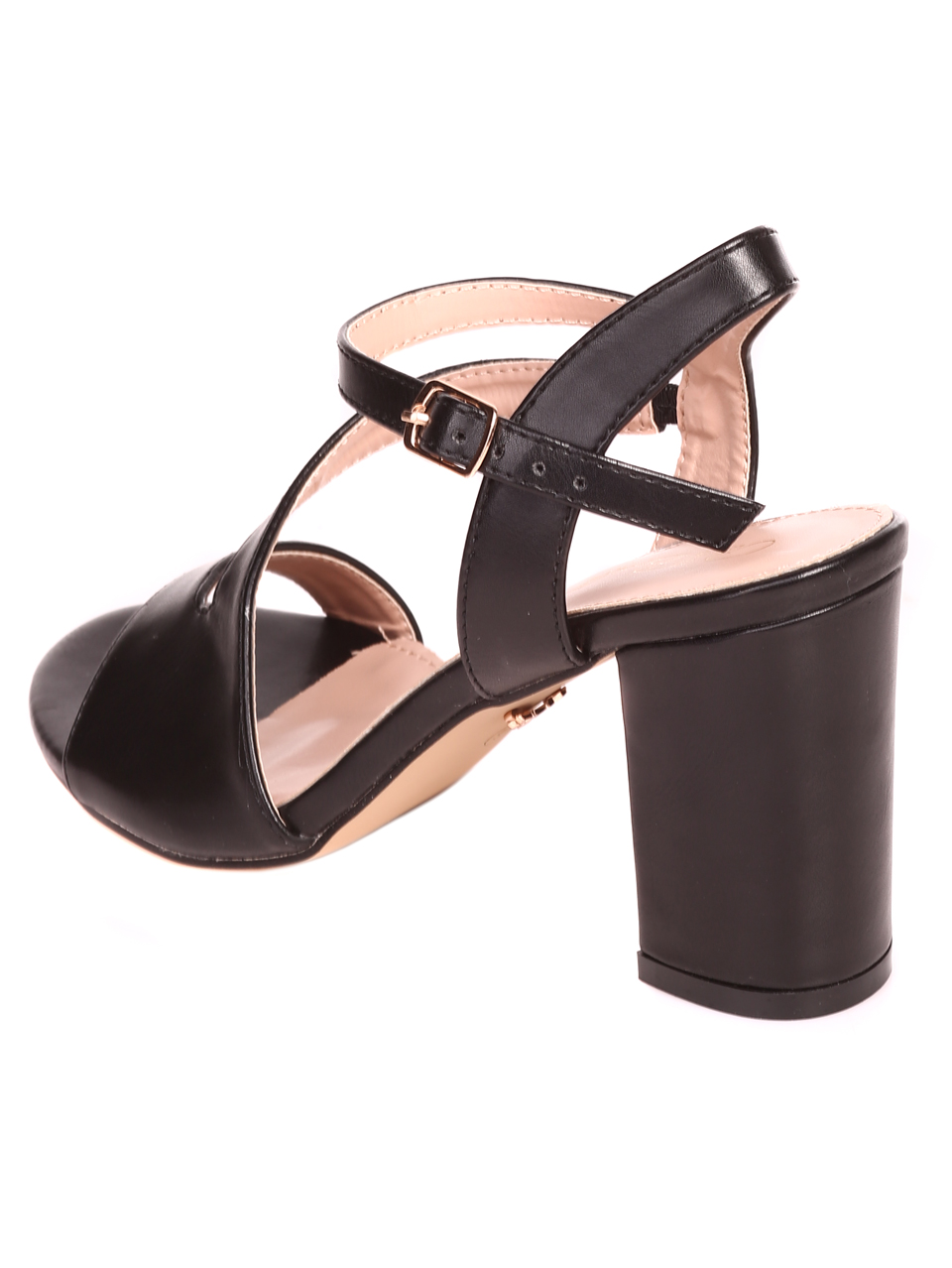 Елегантни дамски сандали на ток в черно 4M-23033 black